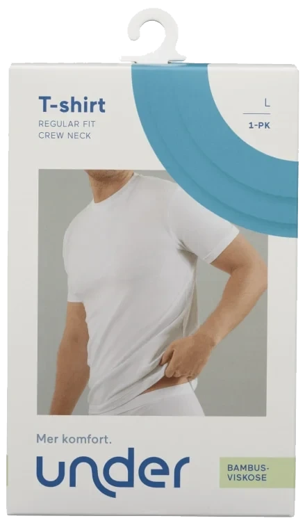 T-shirt Bambus Hvit Large 1pk Under