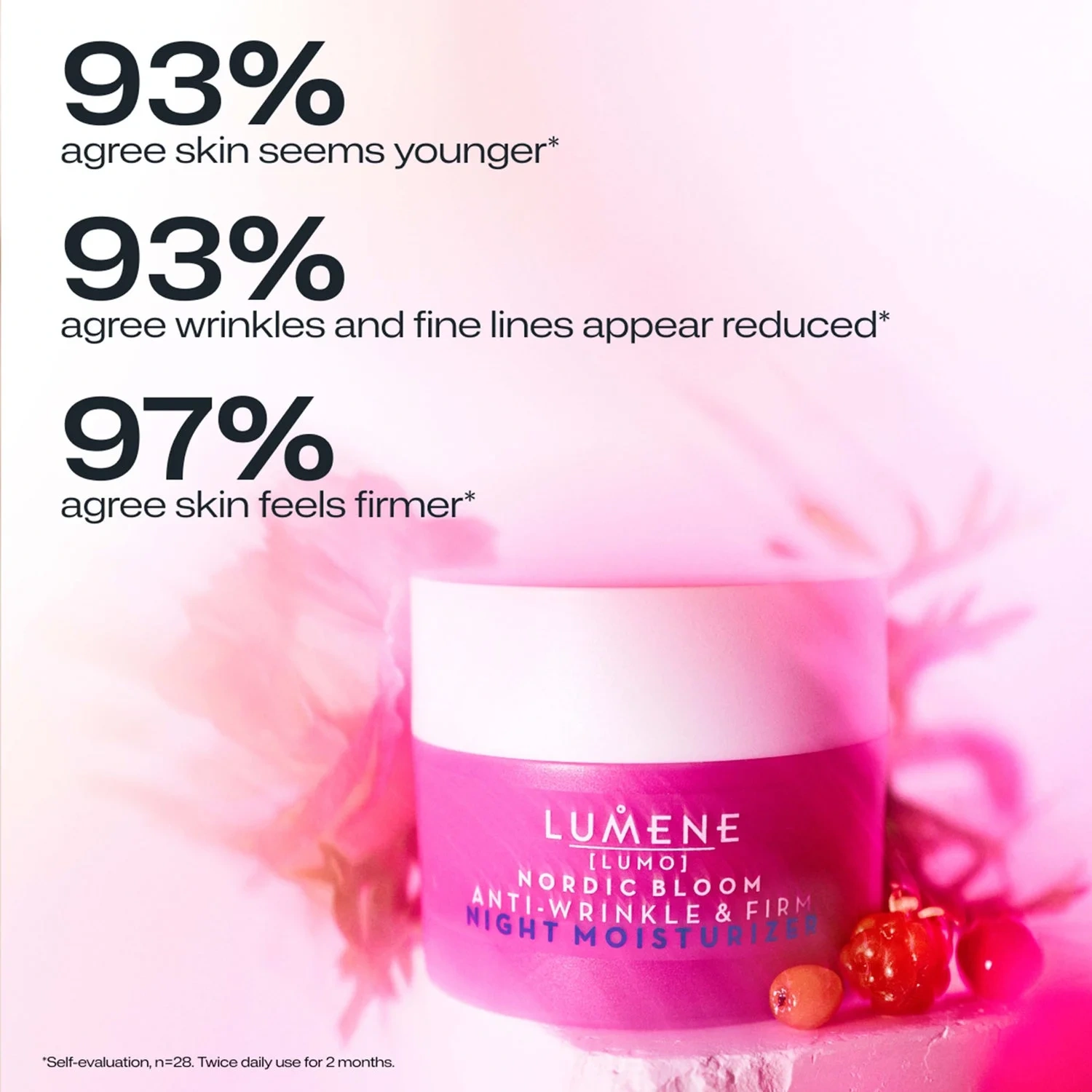 Lumene Nordic Bloom Anti-Wrinkle & Firm nattkrem 50 ml