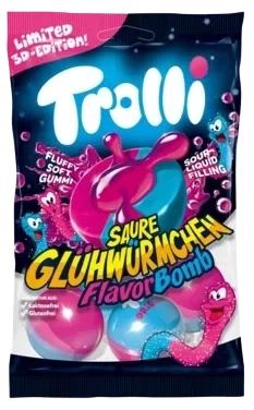 Trolli Sour Glow Worms 3D