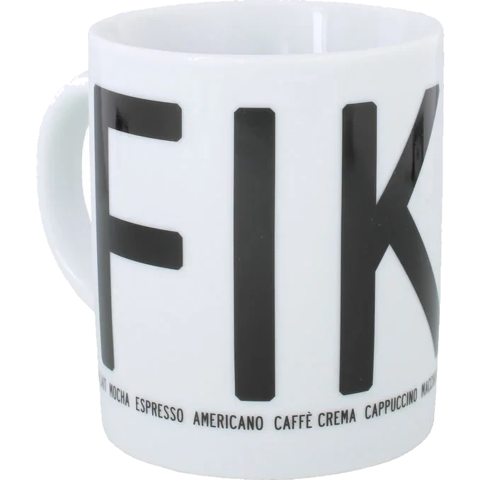 Fika Porslinmugg Svart & Vit