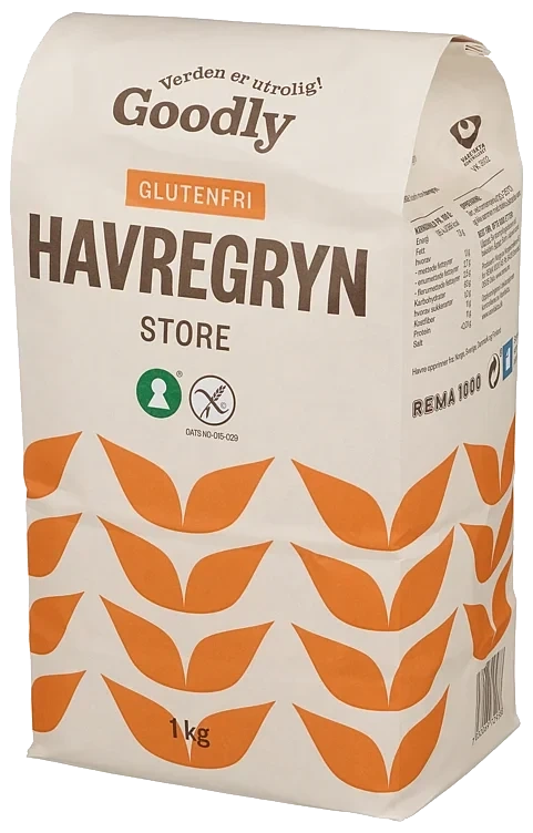 Havregryn store glutenfri 1kg