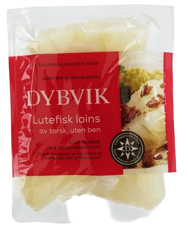 Lutefisk Loins u/Skinn&Ben Ca450g Dybvik