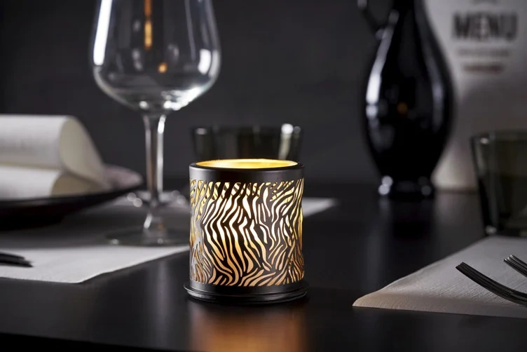 Mini Led Lysholder Safari Zebra 75x75mm
