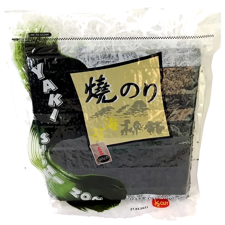 Lotus Yaki Sushi Nori - Half Cut (100shts) 120g Korea