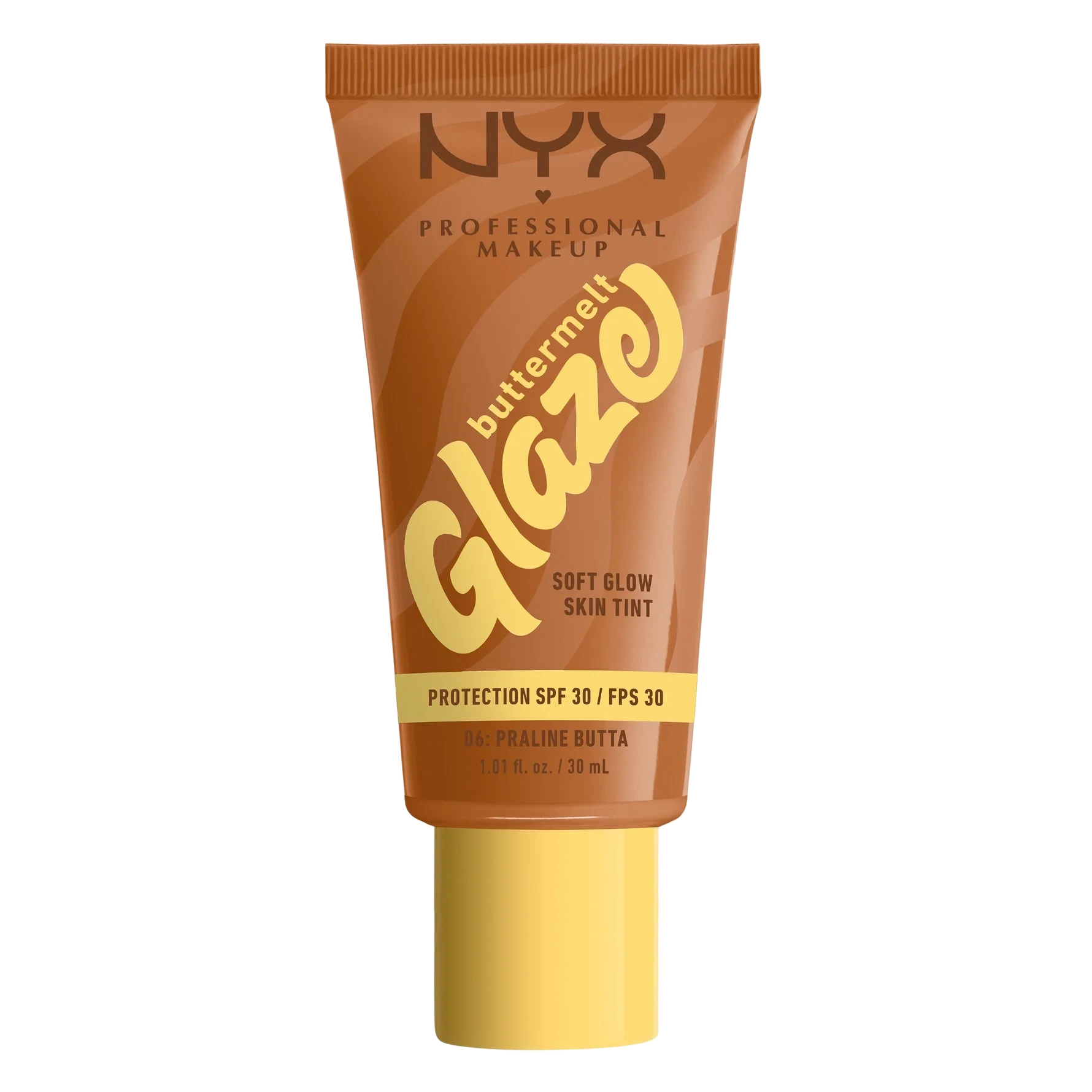 NYX PROFESSIONAL MAKEUP Buttermelt Glaze Soft Glow Skin Tint SPF30 06 Praline Butta
