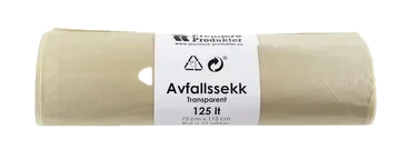Plastsekk Transparent 75x115 125 Lt * Krt A 15 Rl