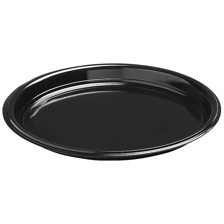 Tallerken plast flat 26cm sort   50stk