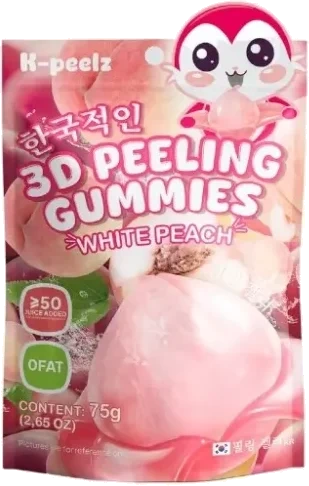 K-Peelz White Peach 3D Peeling Gummies 75g