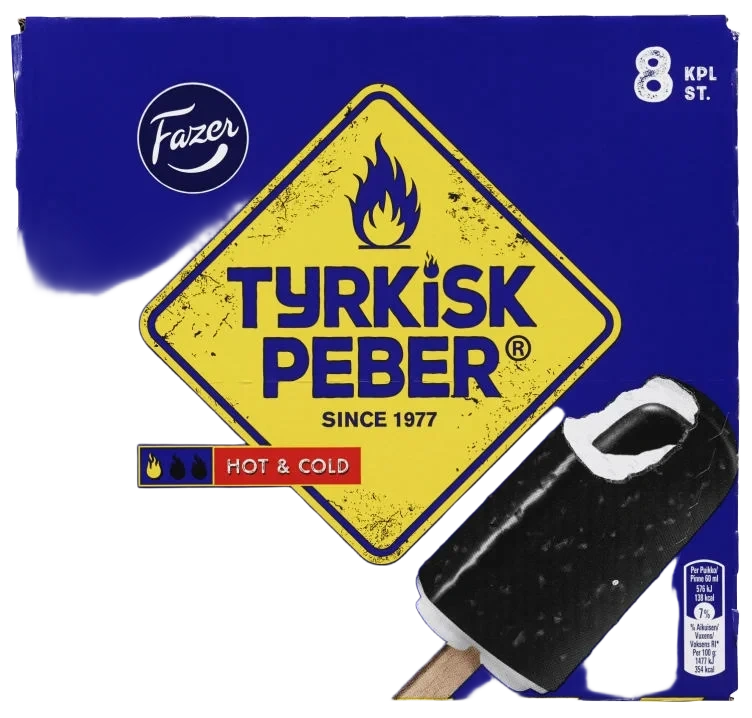 Tyrkisk Pepper Is 8stk Fazer