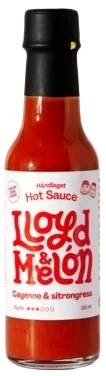 Hot Saus Cayenne & Sitrongress 150ml Lloyd & Melon