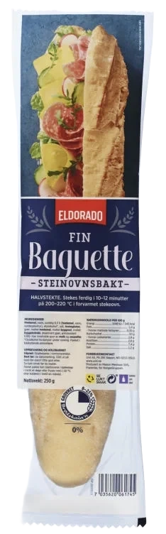 Baguette Fin Steinovnsbakt 250g Eldorado