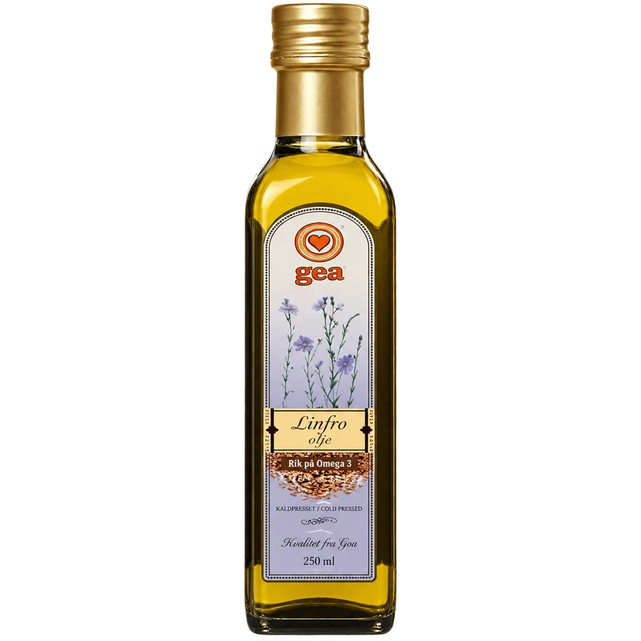 Gea Linfrøolje Kaldpresset 250ml