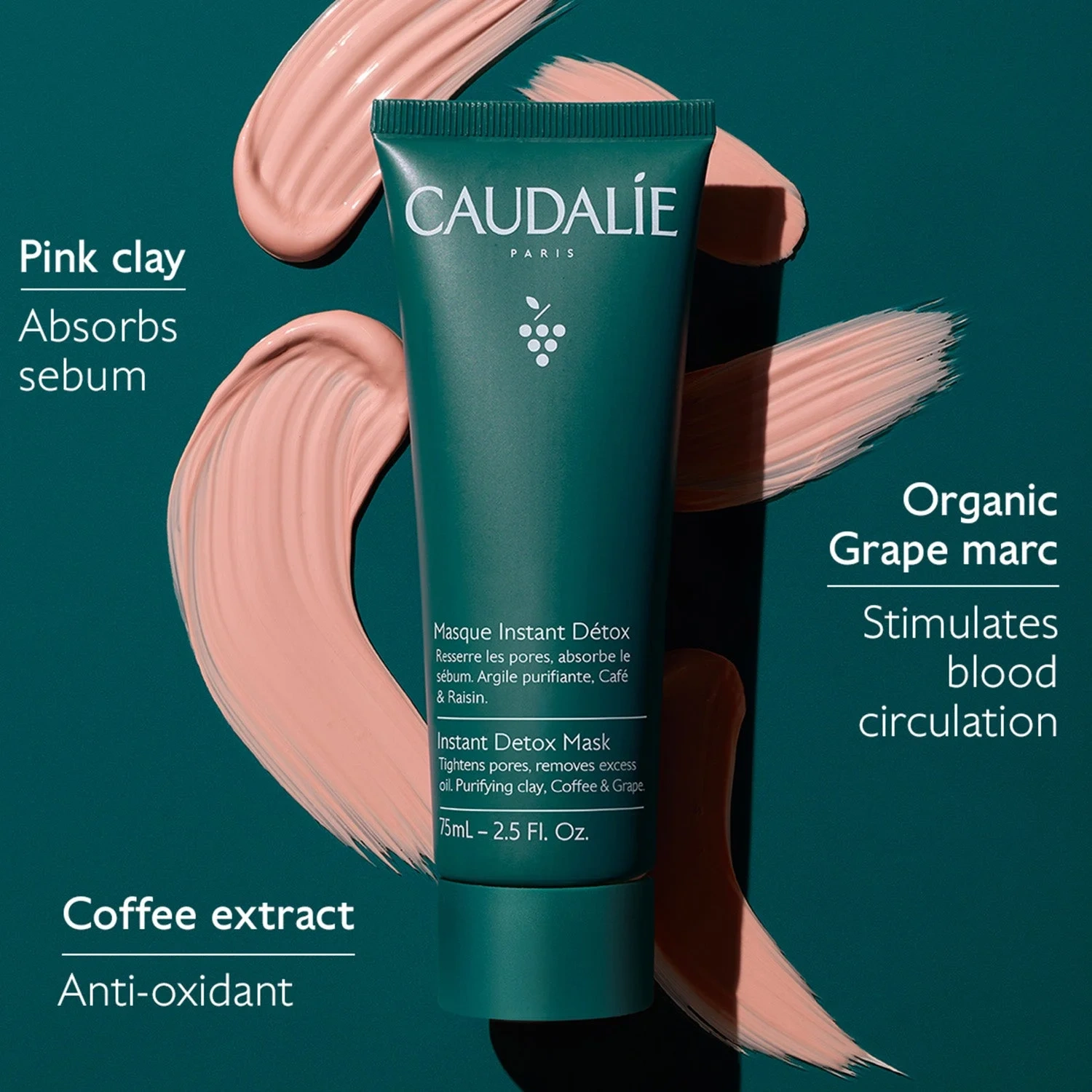 Caudalíe Instant Detox Mask 75 ml