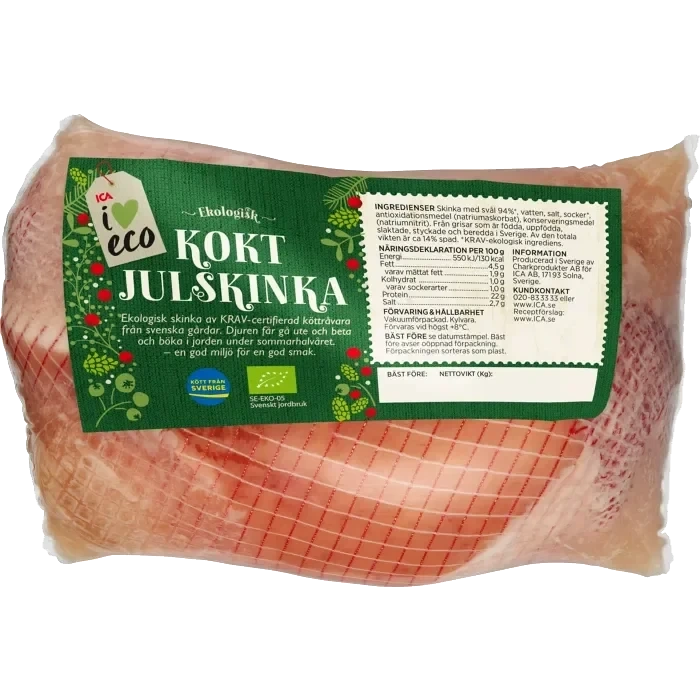 Julskinka kokt ca 1,8kg ICA I love eco