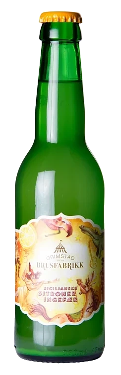 Grimstad brusfabrikk sitron & ingefær  12x33cl