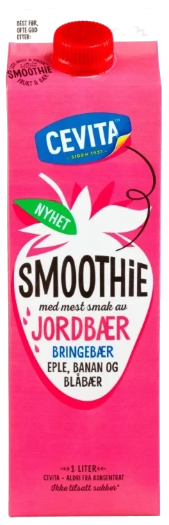 Smoothie Jordbær/Bringebær 1l Cevita