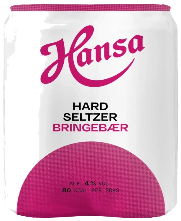 Hansa Hard Seltzer Bringebær 0,33lx4 boks