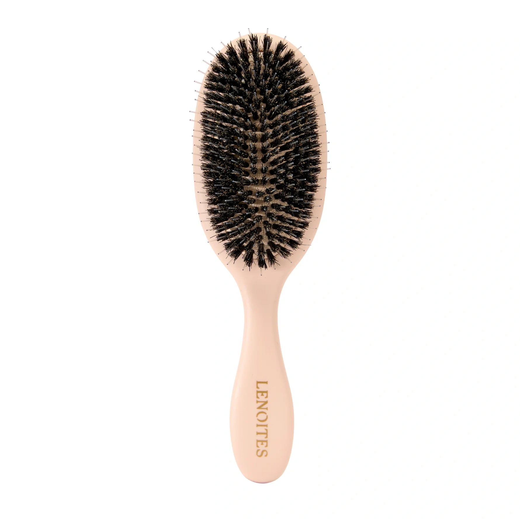 Lenoites Wild Boar Hair Brush with Cleaning Tool Blush