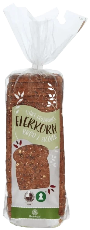 Flerkornbrød Holdbar Skåret 750g Bakehuset