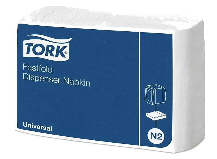 Dispenserserviett hvit ff n2 1-lag   300stk
