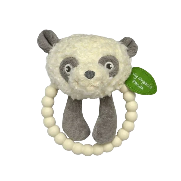 Panda Organic Silicone Rattle