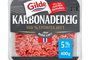 Karbonadedeig Storfe uten Salt og Vann 5% 400g