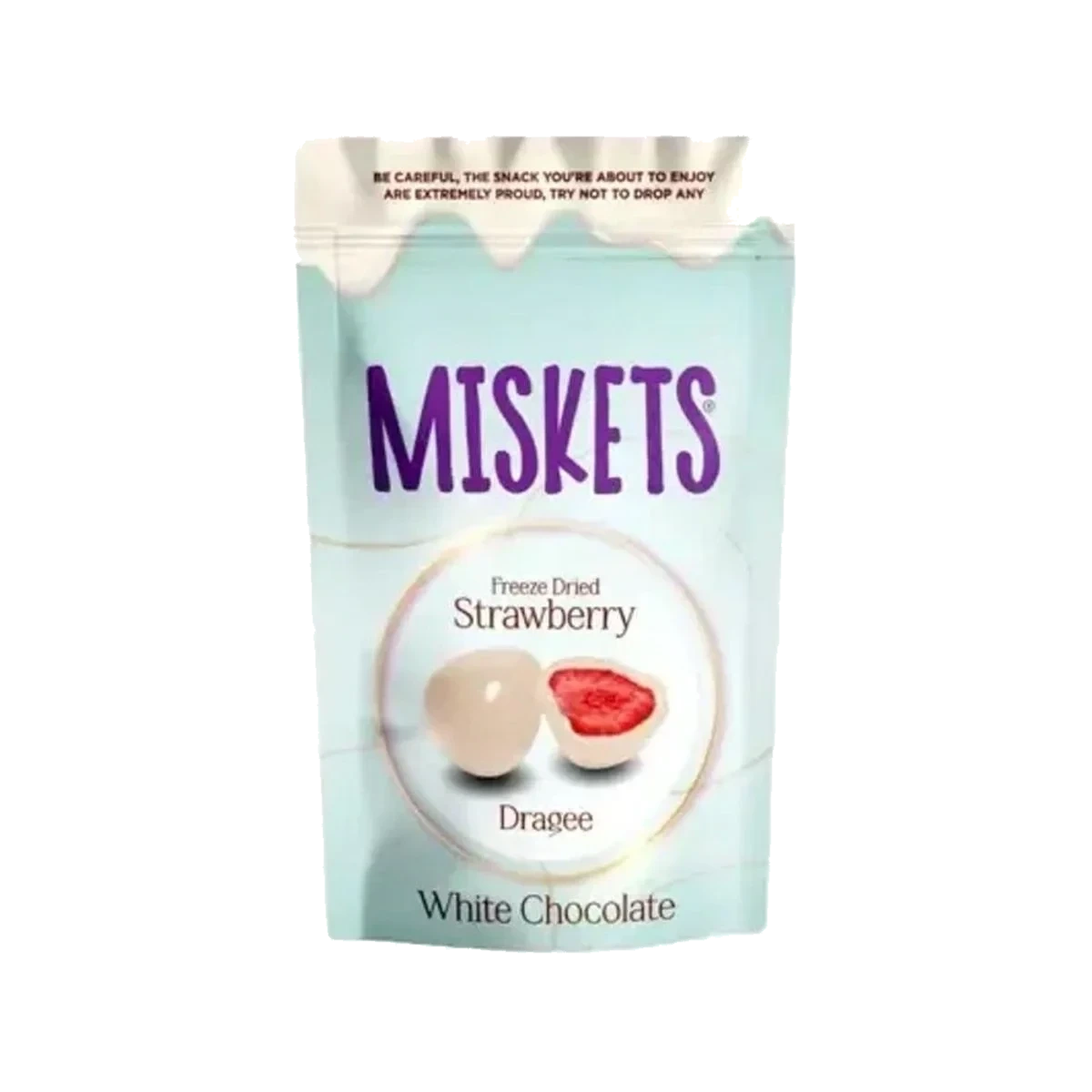 Miskets White Chocolate Coated Freeze Dried Strawberry 80g