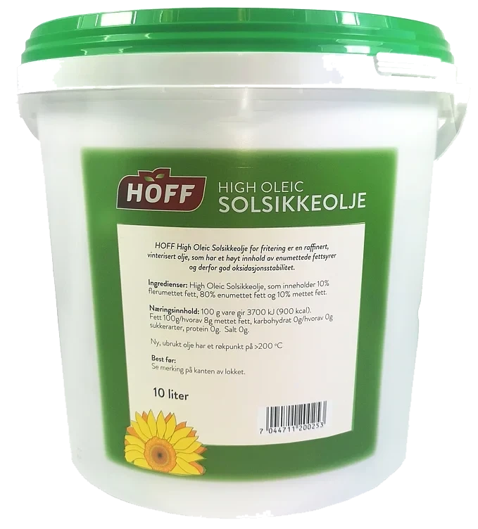 Hoff High Oleic Solsikkeolje For Frityr 10l