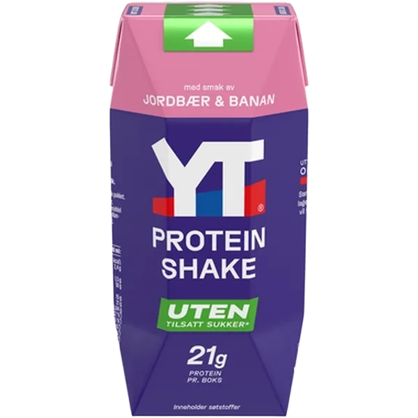 Yt Proteinshake Jordbær&Banan 300ml Tine