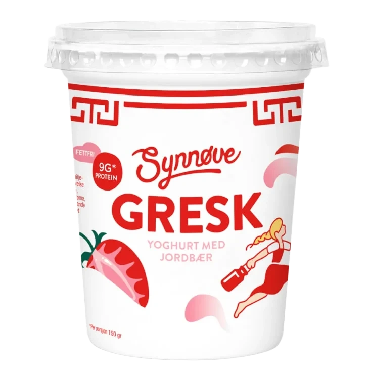 Yoghurt Gresk Jordbær 350g Synnøve
