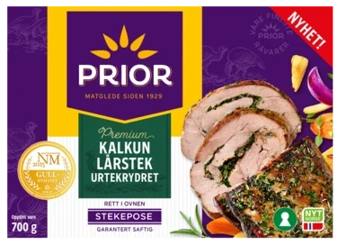 Prior Kalkun Lårstek Urtekrydret, med stekefilm