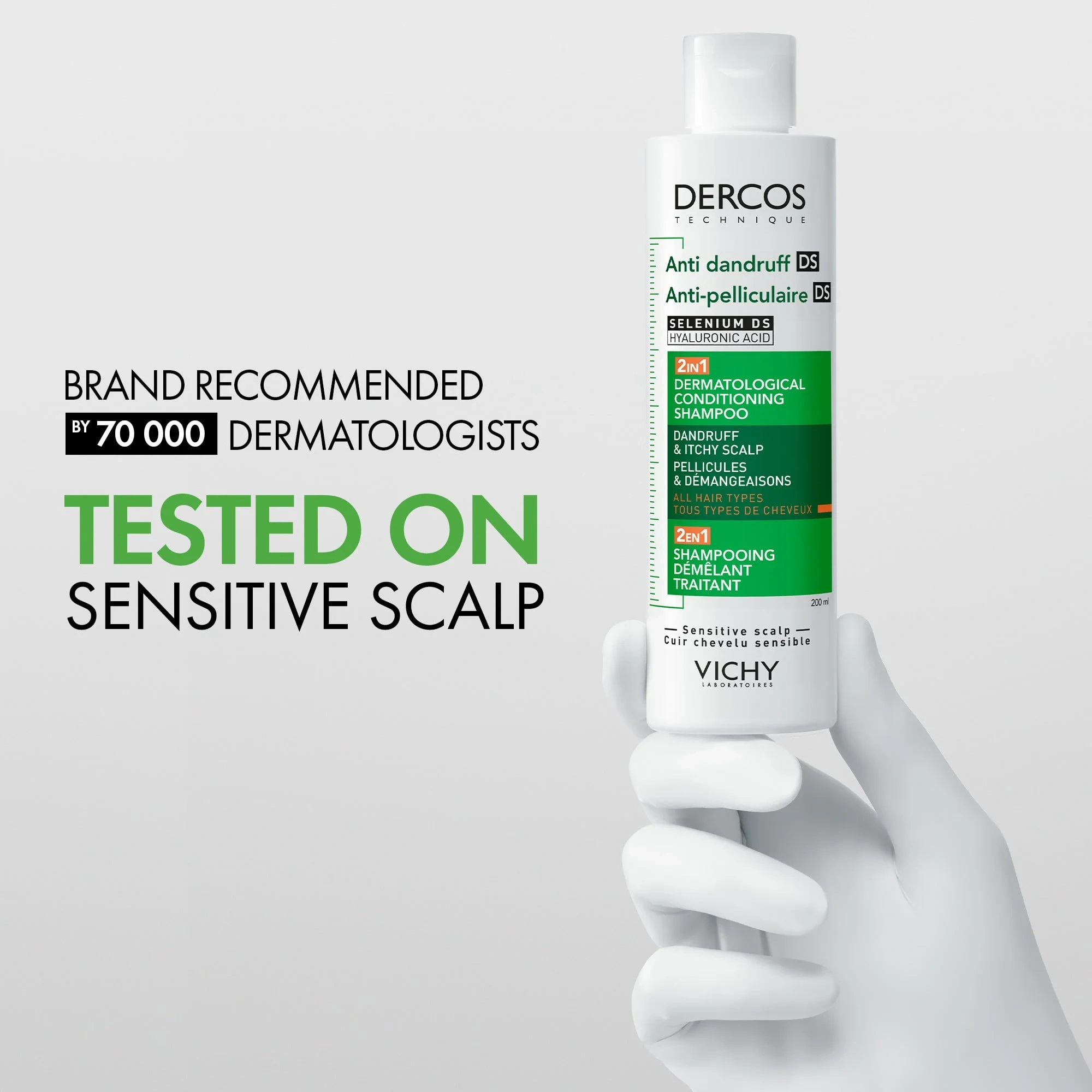 Vichy Dercos Technique Anti-Dandruff 2–1 Shampoo + Conditioner, 200 ml