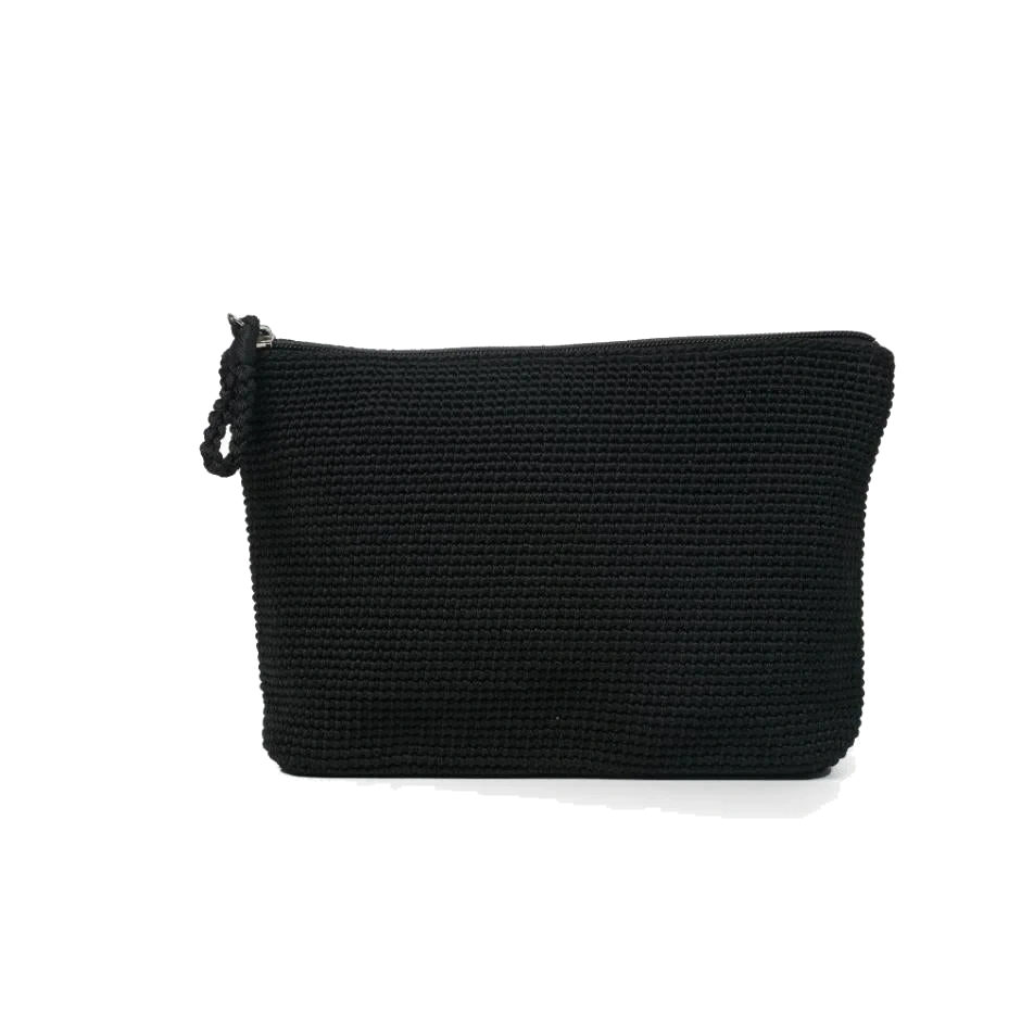 Ceannis Cosmetic Bag Black Crochet Collection