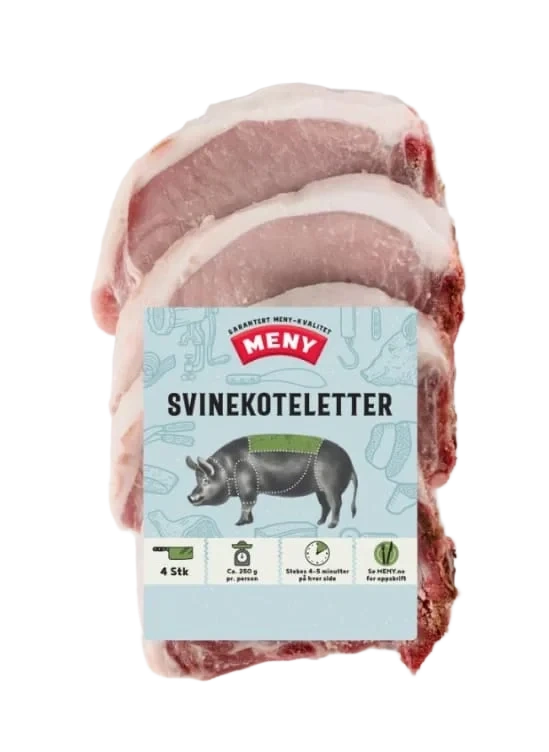 Svinekotelett 4pk Meny