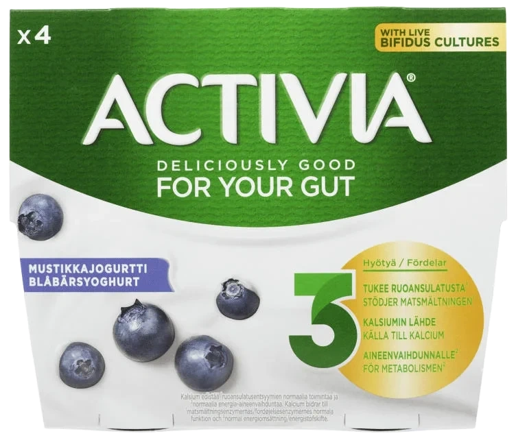 Activia Yoghurt Blåbær 4x125g