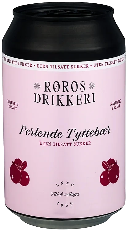 Perlende tyttebærdrikk u/tilsatt sukker bx   24x33cl