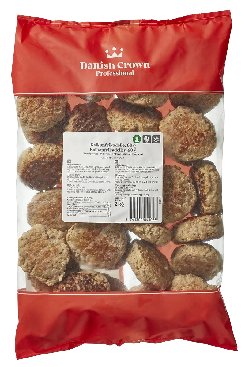 Förstekt Kalkon Frikadell 60g