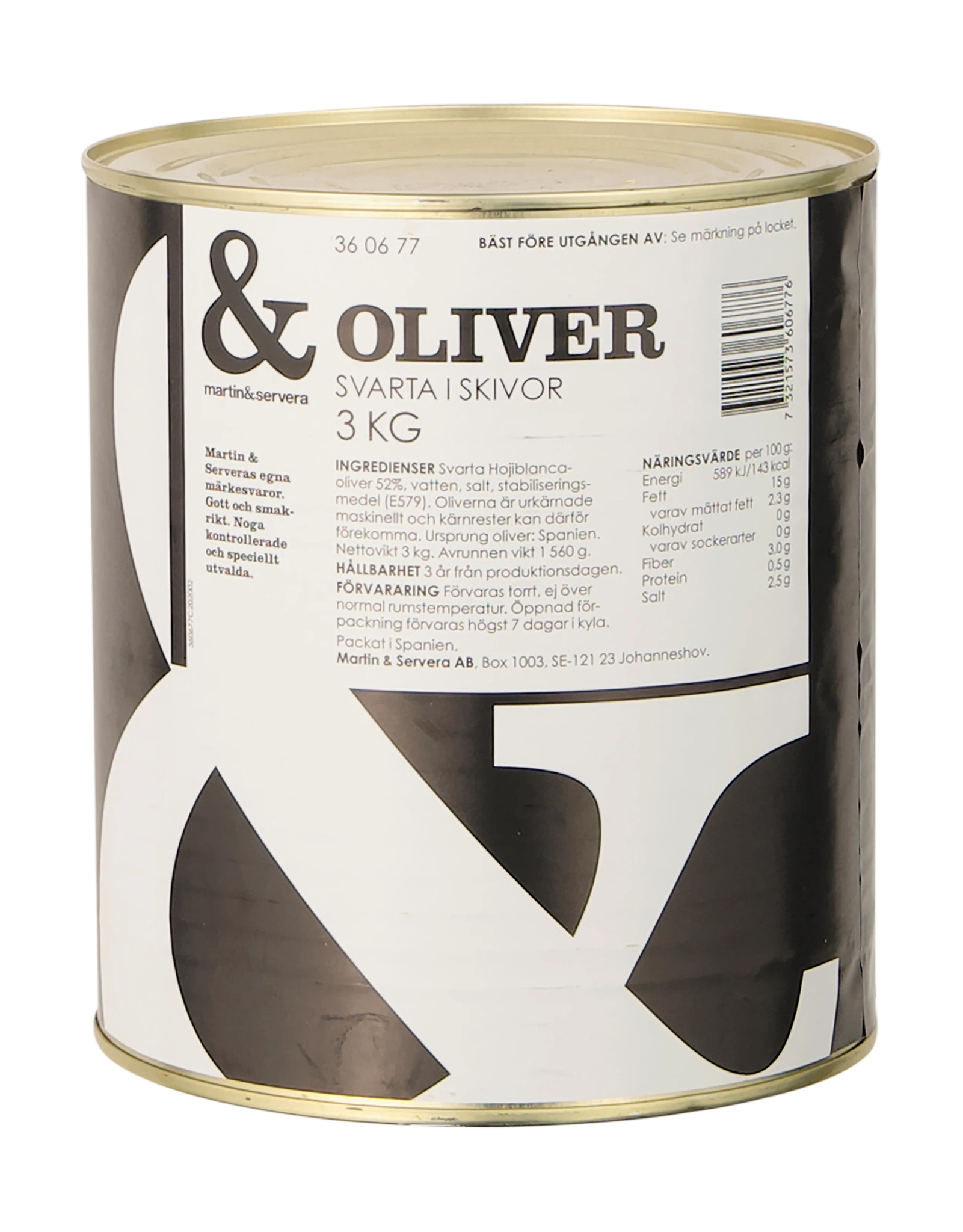 Oliver svarta i skivor