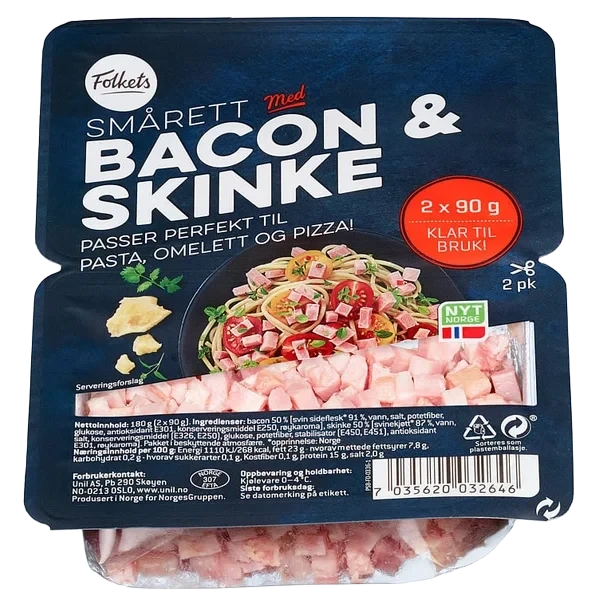 Smårett m/bacon 2x90g Folkets