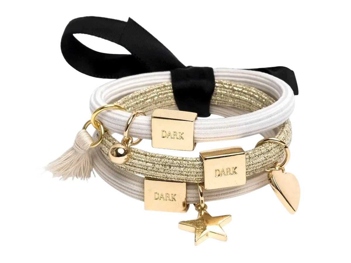 Dark Hair Ties 3 Pk Charm