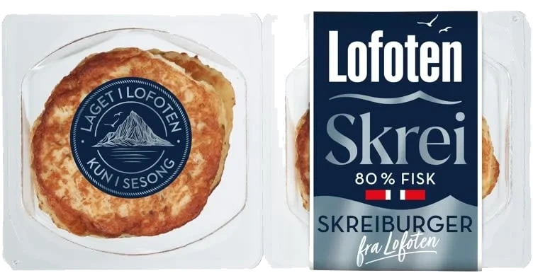 Skreiburger 80% Fisk 4x110g Lofoten