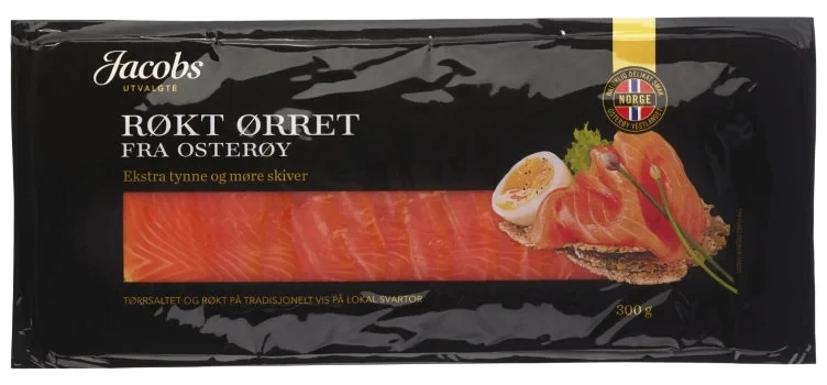 Ørret Røkt skivet 300g Jacobs Utvalgte