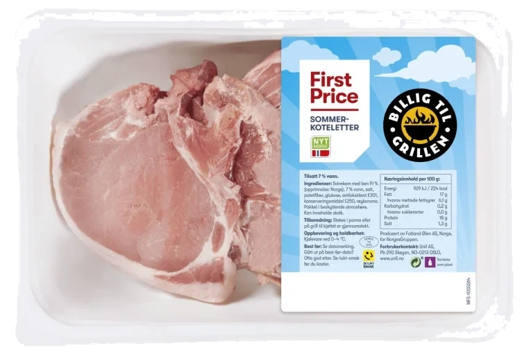 Sommerkoteletter Ca1,3kg First Price