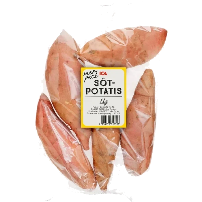 Sötpotatis Mer Pack 1kg Klass 1 ICA