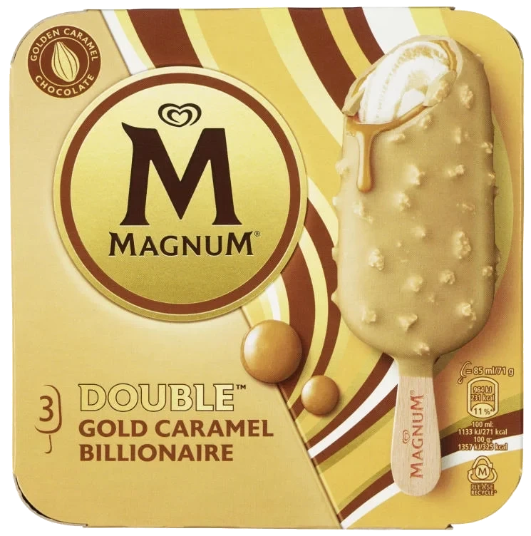Magnum Double Caramel Billionaire 3x85ml