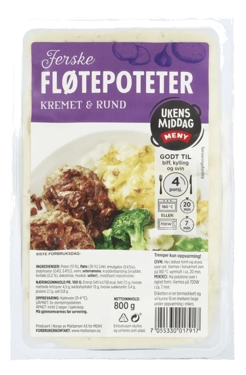 Fløtepoteter 800g Meny