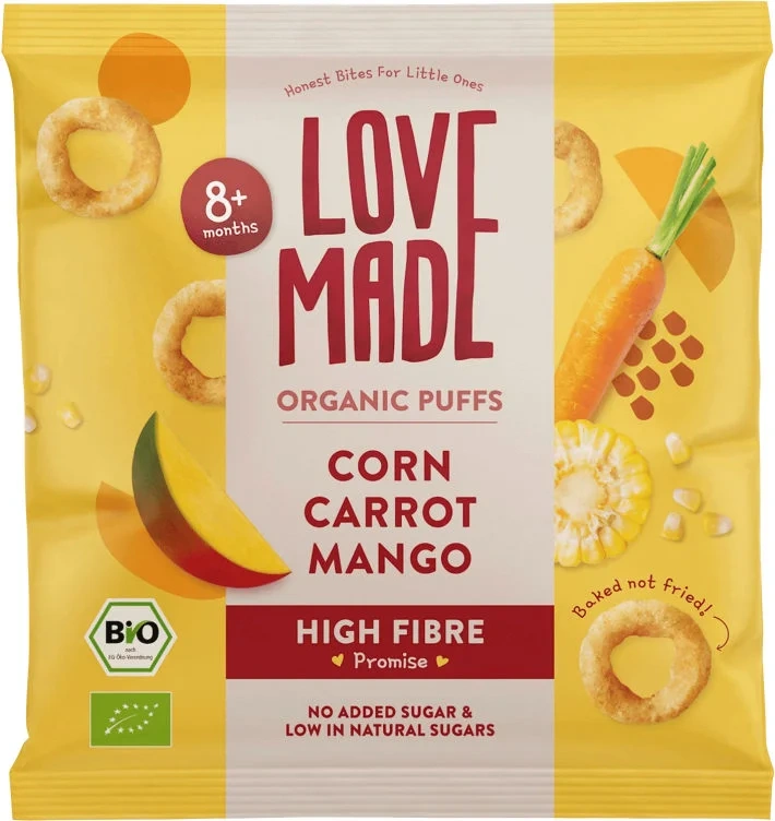Majssnacks Morot & Mango 8 Mån Eko