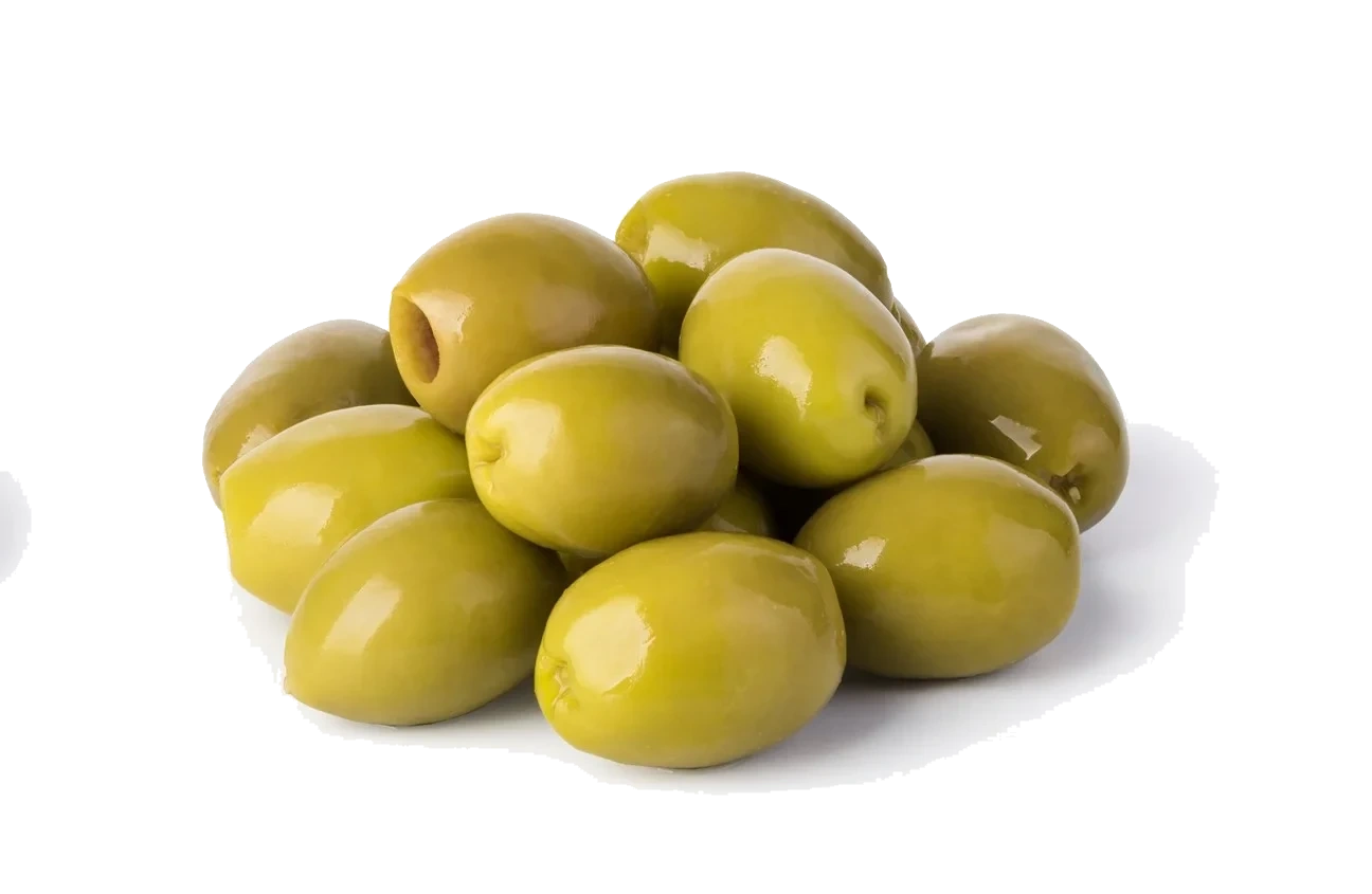 Oliv grön pimientos urkärnad