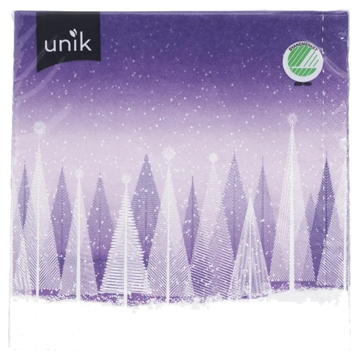 Serviett Advent Lilla Juletrær 20stk Unik