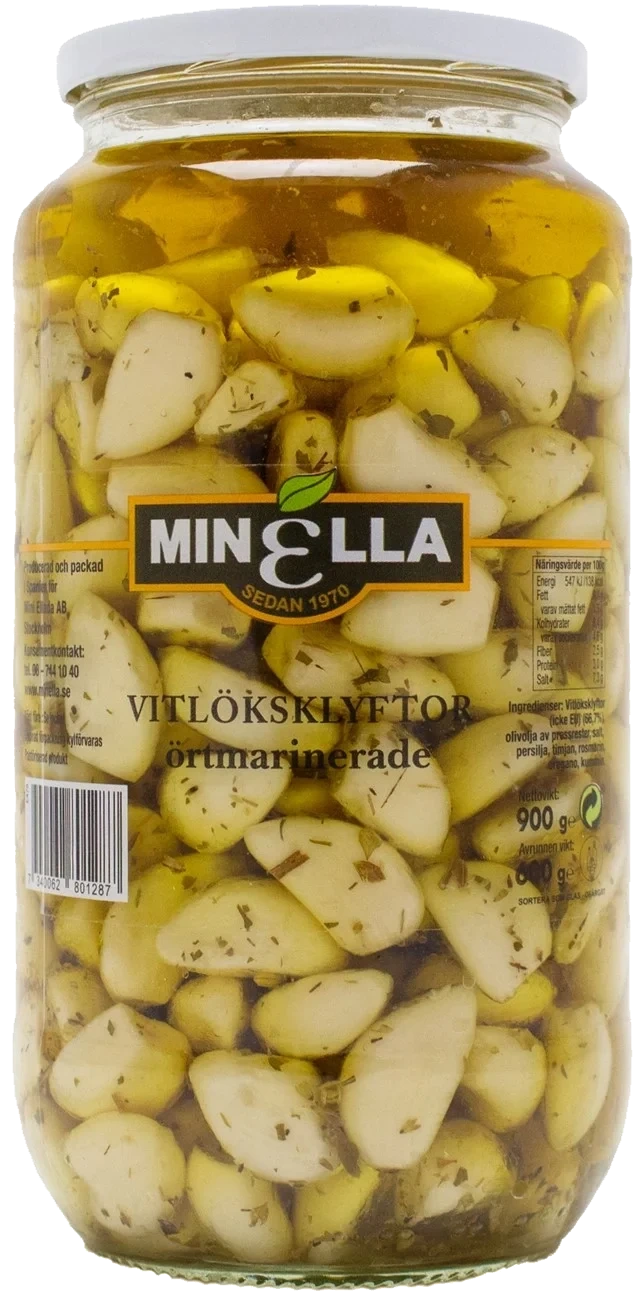Vitlöksklyftor örtmarinerade
